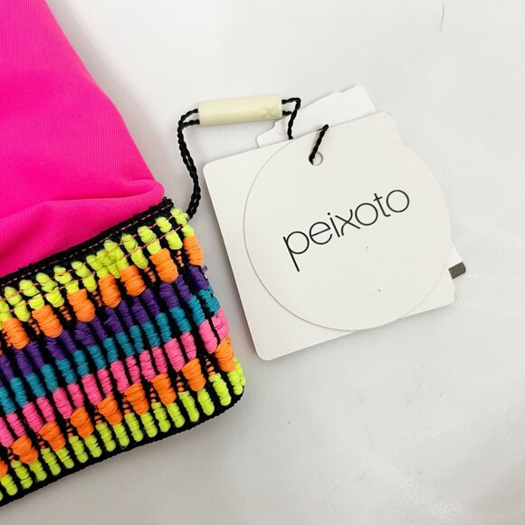 NEW Peixoto Charlie Embroidered Bikini Swim Top in Pink Ruby Bright Size Medium - Picture 3 of 5